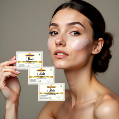 Utkrisht Goat Milk Ayurvedic Soap for Skin Glow Pack of 3(3 x 125 g)