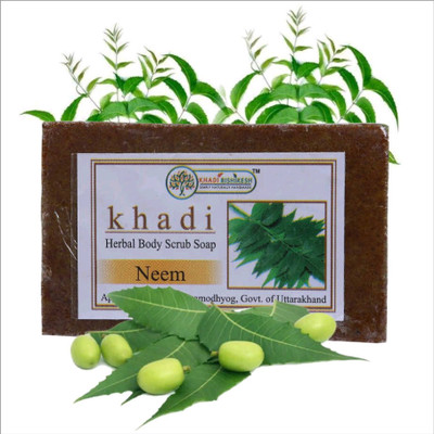 Khadi Rishikesh Herbal Neem Scrub Soap-Pack of 3 Each(3 x 41.67 g)