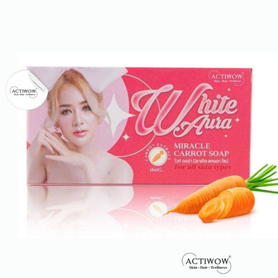 ACTIWOW White Aura Beauty Soap Detoxifying with Fresh Scent Carrot Formula(100 g)