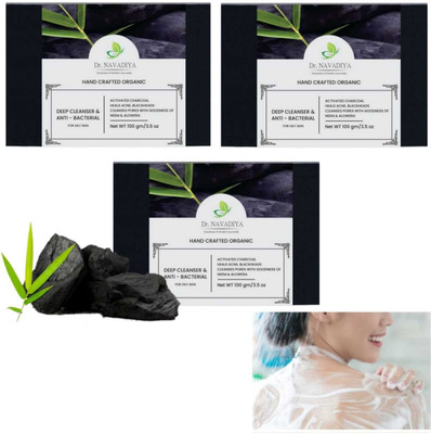 Dr. NAvadiya 3 Soap Charcoal Combo Pack For Skin Brightening & Whitening(3 x 100 g)