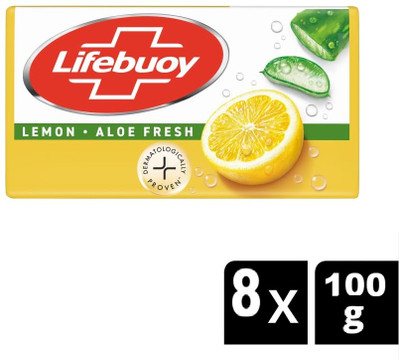 LIFEBUOY Lemon Aloe Fresh Soap(8 x 100 g)
