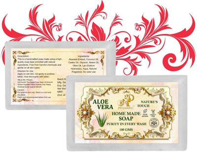 Pihaaru Pack of 2 Aloevera Hydrating Gel Soap Face & Body Bar(200g)[(2 x 100 g)