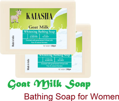 KAIASHA Natural GoatMilk Melt and Pour Soap –Moisturizing for Soft, Radiant Skin soap(2 x 150 g)