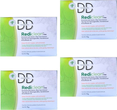 DOOMSDAY REDICLEAN SOAP WITH NEEM,ALOEVERA & ASHWAGANDHA FOR GLOWING SKIN PACK OF 4(4 x 75 g)