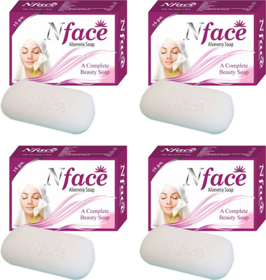 Nukind N Face Aloe Vera Soap + Neem + Vitamin E(4 x 18.75 g)