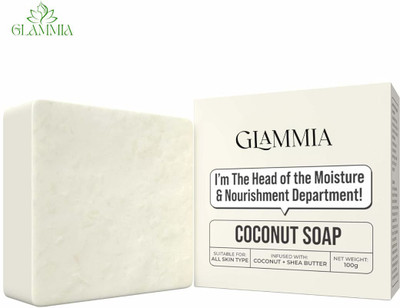 GLAMMIA Ghar Soap Coconut Soap | Gentle Hydration Shea Butter Wash Bar(100 g)