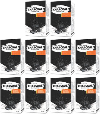 MORVIN CHARCOAL CLEANSING SOAP (Pack Of 10)(10 x 75 g)