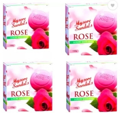 MYSORE SANDAL ROSE SOAP(4 x 150 g)