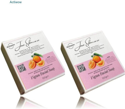 ACTIWOW Jiore Vigwa Whitening Soap for Hydrated & Glowing Skin Combo(2 x 100 g)