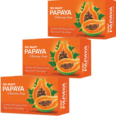 NG MART NG PAPAYA WHITENING SOAP PACK OF - 3(3 x 75 g)