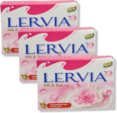 Lervia Milk and Rose Soap (Pack of 3)(3 x 100 g)