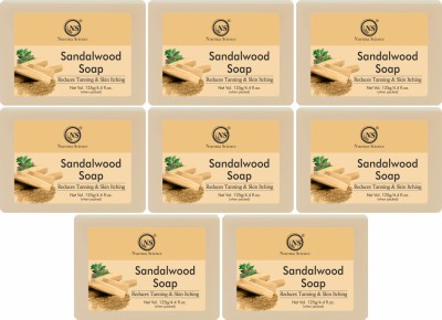 Nuerma Science Herbal Natural Sandalwood Bath Soap Handmade Soap(8 x 125 g)