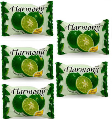 cezliar harmony green fruit soap For Deep Cleaning skin(5 x 75 g)