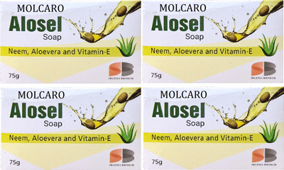 MOLCARO ALOSEL NEEM ALOEVERA SOAP PACK OF 4(4 x 75 g)