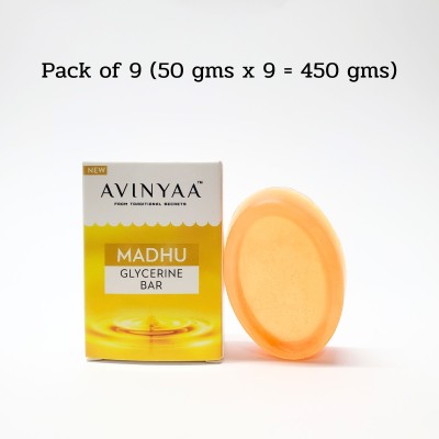 avinyaa Madhu Nourishing and Moisturizing Glycerine Bar with Cinnamon Oil(9 x 50 g)