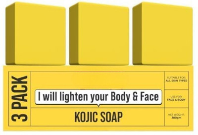BLACYOU Kojic Acid Soap Niacinamide Skin Brightening Pigmentation Remover(Pack Of 3)(3 x 100 g)