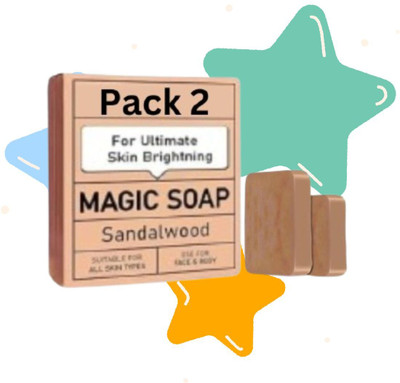 Agonize Magic Soap | Refreshing Kesar & Chandan Herbal Cleanser | 2 Bars(2 x 100 g)