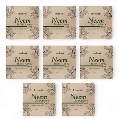 freshoak NEEM TULSI & ALOEVERA SOAP PACK OF 8(8 x 100 g)