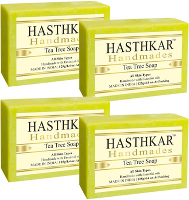 HASTHKAR Handmades Glycerine Tea Tree Soap-125gm pack of 4(4 x 125 g)