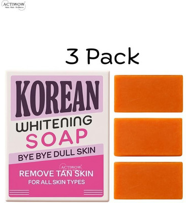 ACTIWOW Korean Soap Herbal Whitening Glow Complex 3PCS(3 x 33.33 g)