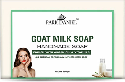 PARK DANIEL Bathing Bar Soap with Goat Milk Extract Pack of 1 of 100Grams(100 g)