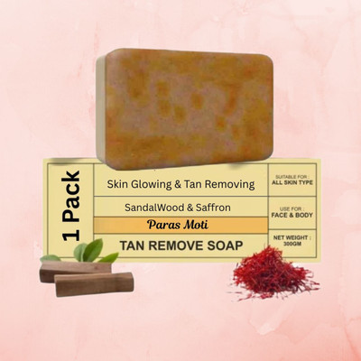 PARAS MOTI Magic Glow Brightening Sandalwood & Saffron Soap ( Pack of 1 )(100 g)