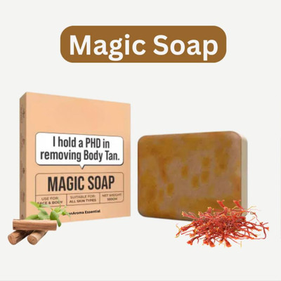 OSUFI Magic Soap Sandal Wood And Saffron for DeTan and Glowing Skin(100 g)