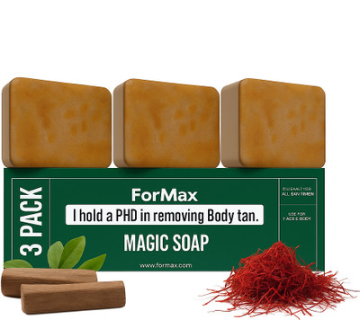 FORMAX magic soap Detan Soap tan removal, Deep Cleansing for Silky Smooth Skin(3 x 100.33 g)