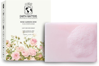 Earth Matters Rose Garden Dew Handmade Soap | Nourishing & Floral Indulgence(100 g)