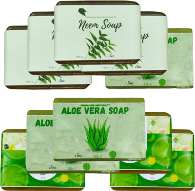 linic HERBAL NEEM SOAP(4), ALOE VERA(3), LEMON(3)(10 x 100 g)