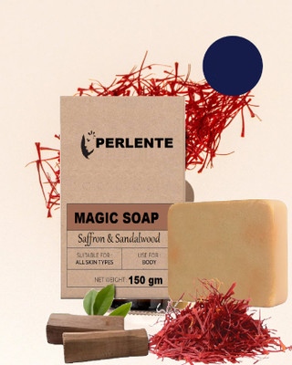 PERLENTE Skin Softening Sandal Wood And Saffron Soap(150 g)