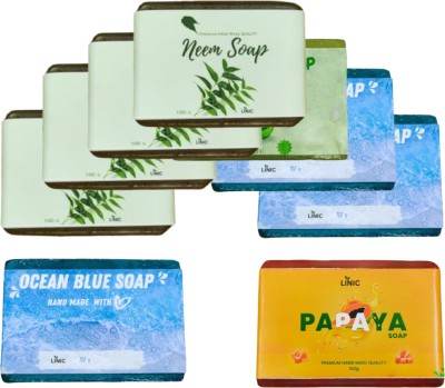 linic HERBAL NEEM SOAP(4), ALOE VERA(1), OCEAN BLUE(3), PAPAYA SOAP(1)(9 x 100 g)