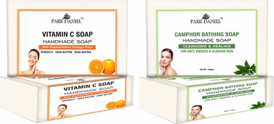 PARK DANIEL Vitamin C & Camphor Bathing Bar Soap Pack of 2 of 100Gms (200Gms)(2 x 100 g)