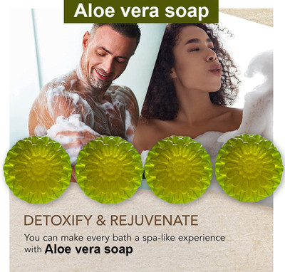 Groovy Moisturizing Aloevera Soap with Coconut Oil (100GM) (PACK OF 4)(400 g)
