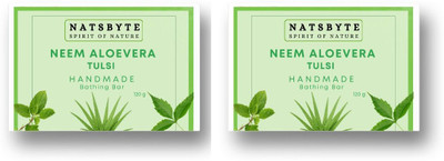 Natsbyte Handmade Soap - Neem Tulsi Soap(2 x 120 g)