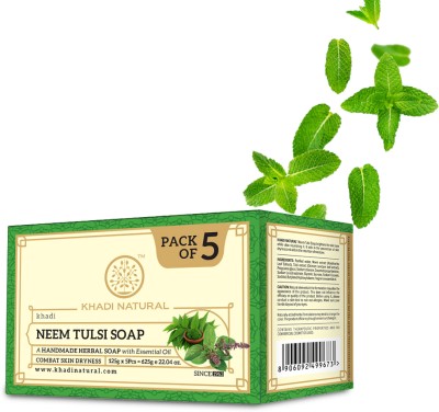 KHADI NATURAL Herbal Neem Tulsi Soap set of 125gm X 5(625 g)