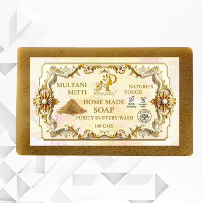 Pihaaru Multani Mitti Organic Bath Bar – Pure Skin Formula(100g)/(100 g)