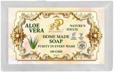 Pihaaru Aloe Vera Herbal Soap Pure & Gentle Skin Bar(100g)](100 g)