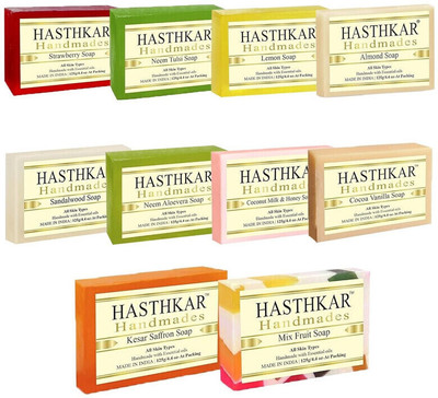 byPurenaturals Khadi Herbal Handmade Natural Soap Combo4 Set Pack of 10(10 x 12.5 g)