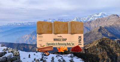 HINDSTAR Soaps Wood And Saffron Soap For Glowing & Refreshing Skin (pack of 3) ttt(3 x 33.33 g)