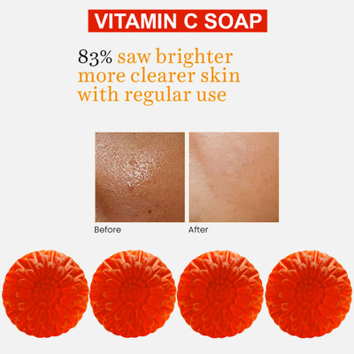 CHITAKSH Spinach Sparkle Vitamin C Bath Bar (100GM) (PACK OF 4)(4 x 100 g)