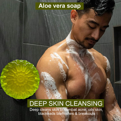 Velocius Enterprise Refreshing Aloe Vera Soap with Lemon for a Citrus Bath(100 g)
