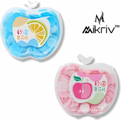 MIKRIV Paper Soap in a Plastic Box Clean Soft Bath for Travel (Pack of 2)(2 x 20 g)