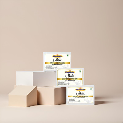 Utkrisht Pure Bathing Soap with Goat Milk Cream Pack of 3(3 x 125 g)