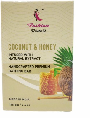 FASHION WORLD 22 Organic Handcrafted Premium Bathing Bar - Coconut & Honey (Pack of 1)(125 g)