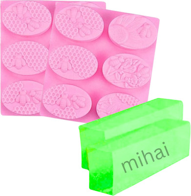 mihai GREEN APPLE GLYCERINE Soap Base Bar For Soap Making WITH HONEY MOLD(1000 g)
