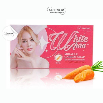 ACTIWOW White Aura Beauty Soap Cleansing for Daily Radiance Carrot Formula(100 g)