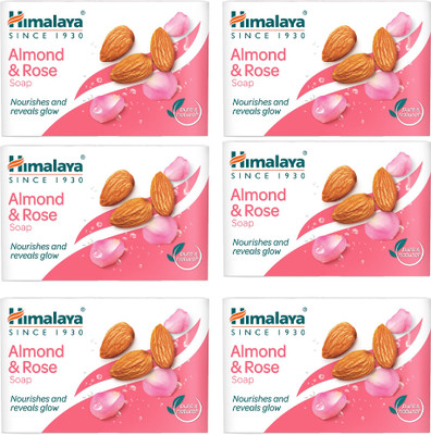 HIMALAYA Almond & Rose Soap 75g (Pack of 6)(6 x 12.5 g)