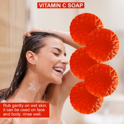 TERIHAR Radish Refresh Vitamin C Bathing Bar (100GM) (PACK OF 5)(5 x 100 g)