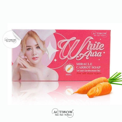 ACTIWOW White Aura Beauty Soap Moisturizing with Pore Refining Carrot Formula(100 g)